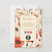 野モダン花エレガントフローラ サンキューカード (正面)