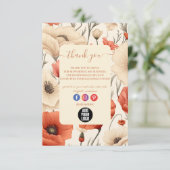 野モダン花エレガントフローラ サンキューカード (スタンド正面)