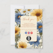 野モダン花エレガントフローラ サンキューカード (正面)