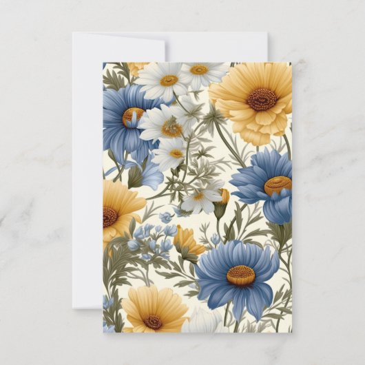 野モダン花エレガントフローラ サンキューカード (裏面)