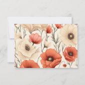 野モダン花エレガントフローラ サンキューカード (裏面)