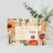 野モダン花エレガントフローラ サンキューカード (スタンド正面)