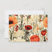 野モダン花エレガントフローラ サンキューカード (裏面)