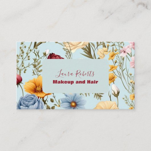 野モダン花エレガントフローラ 名刺 (正面)