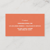 野モダン花エレガントフローラ 名刺 (裏面)