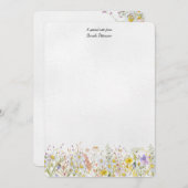 野モダン花フローラパーソナライズされた ノートカード (正面/裏面)