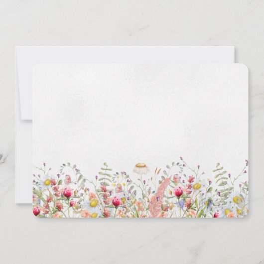 野モダン花フローラパーソナライズされた ノートカード (裏面)