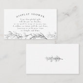 野モダン花ブライダル又はベビー表示シャワー 名刺 (正面/裏面)