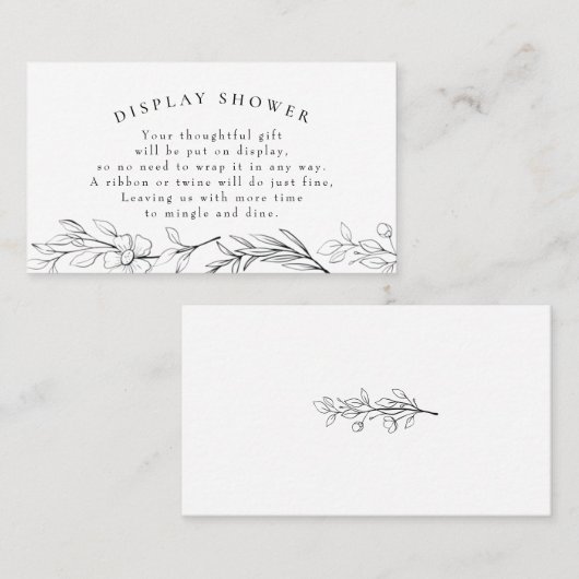 野モダン花ブライダル又はベビー表示シャワー 名刺 (正面/裏面)