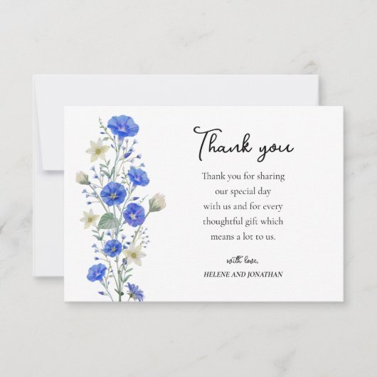 野モダン花素朴植物赤ちゃんシャワー サンキューカード (正面)