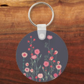 野モダン花 キーホルダー (正面)