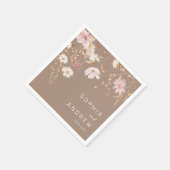 野モダン花 |植物学庭園の結婚式 スタンダードカクテルナプキン (角)