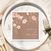 野モダン花 |植物学庭園の結婚式 スタンダードカクテルナプキン