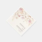 野モダン花 |植物学庭園の結婚式 スタンダードカクテルナプキン (角)