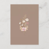 野モダン花 |植物学結婚の詳細 エンクロージャーカード (裏面)