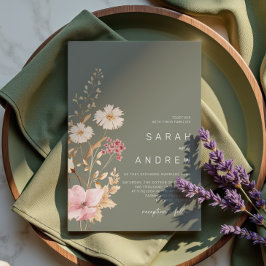 野モダン花 | Sage Green庭園の結婚式 招待状