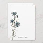 野モダン草植物樹パーソナライズされた林 ノートカード (正面/裏面)