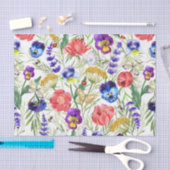 野ユニークカラフル花バグパターン 薄葉紙 (クラフト)