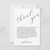 野ユニーク花結婚サンキューカード サンキューカード (裏面)