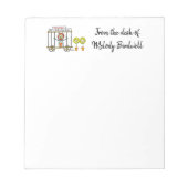 野ユーモアのある花女子 ノートパッド (正面)