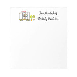 野ユーモアのある花女子 ノートパッド