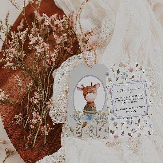 野人お洒落達 | ヴィンテージ動物ありがとう ギフトタグ