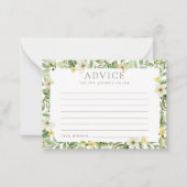 野動植物赤素朴ちゃんシャワーアドバイスカード ノートカード (正面)