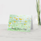 野原かわいらし写真母の日のデイジー カード (正面)