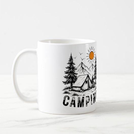 野原でアドベンチャー待ち、キャンプもっと コーヒーマグカップ (左)