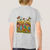 野原で戯れる トライブレンドＴシャツ (裏面)