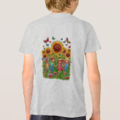 野原で戯れる トライブレンドＴシャツ (裏面)