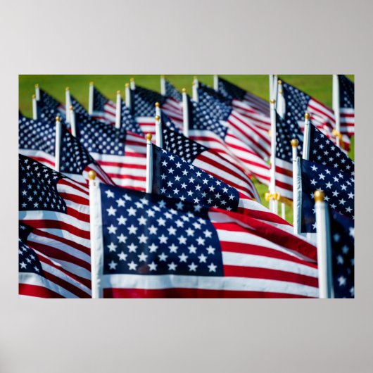 野原で誇らしげに振る400旗 ポスター (正面)