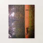 野原で鹿を白く染める ジグソーパズル (縦)