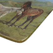 野原にライトグレーウマ科のの馬（家畜） カッティングボード (角)