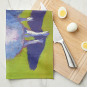 野原に二頭の羊 キッチンタオル (四つ折り)