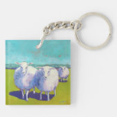 野原に二頭の羊 キーホルダー (裏面)