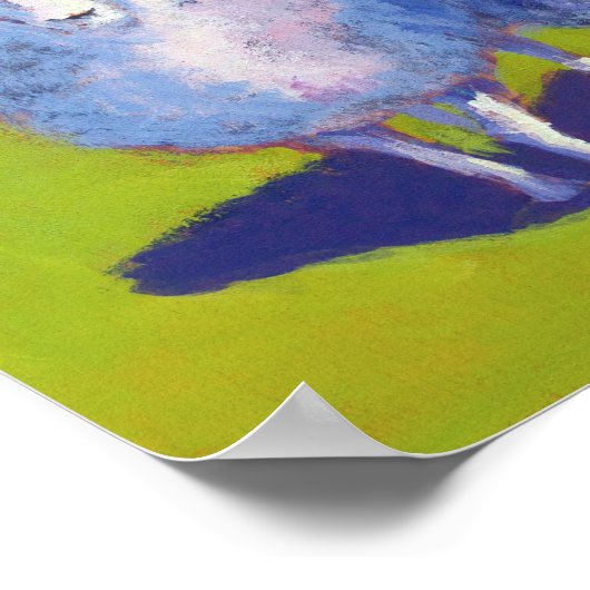 野原に二頭の羊 ポスター (角)