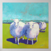 野原に二頭の羊 ポスター (正面)