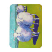 野原に二頭の羊 マグネット (縦)