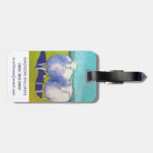 野原に二頭の羊 ラゲッジタグ (裏面横)