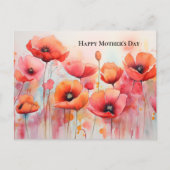 野原に咲くケシの子たち母の日 シーズンポストカード (正面)