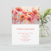 野原に咲くケシの子たち母の日 招待状 (スタンド正面)