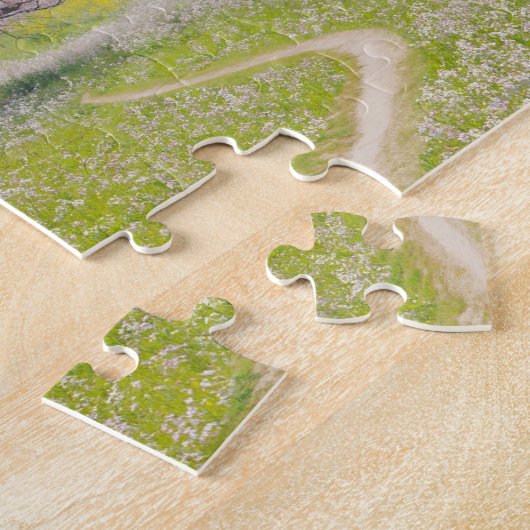 野原に咲く吉野さくらんぼの木 ジグソーパズル (側面)