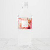 野原に咲く赤い水色のケシ結婚シ ペットボトルラベル (正面)