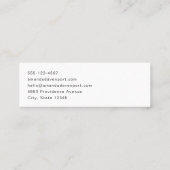 野原に咲く赤い水色のケシ スキニー名刺 (裏面)