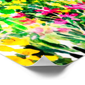 野原に咲く野性の夏の花 ポスター (角)