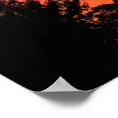 野原に沈む夕日 ポスター (角)