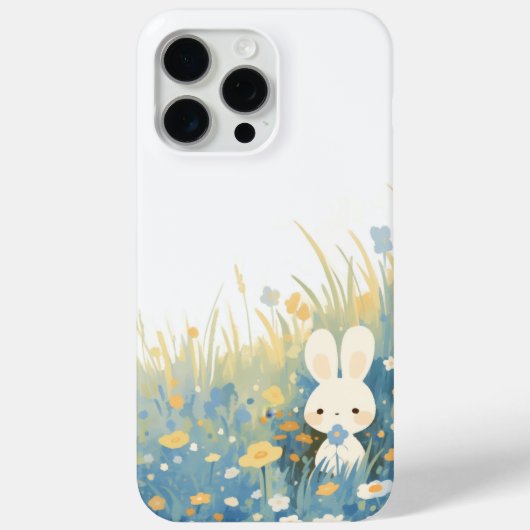 野原に隠れる白うさぎ Case-Mate iPhoneケース (裏面)
