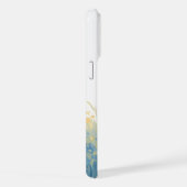 野原に隠れる白うさぎ iPhoneケース (右側面)
