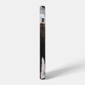 野原に2頭の茶色の馬 iPhoneケース (左側面)